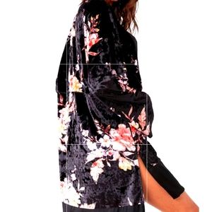 Out from Under Floral Velvet Robe